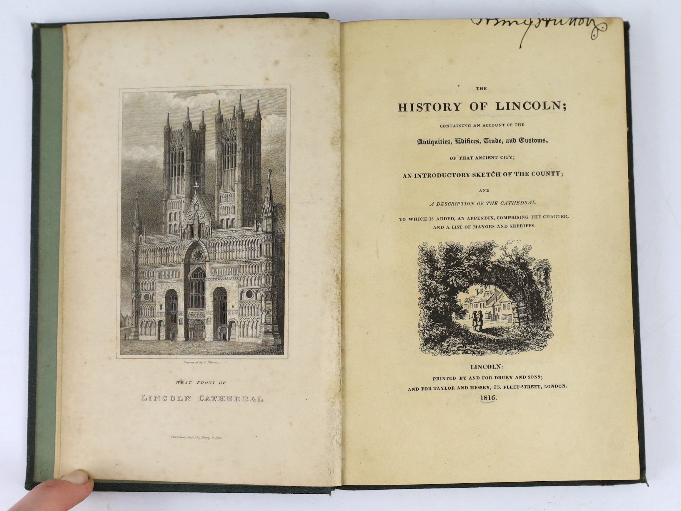 LINCS: An Historical Account of the Antiquities in the Cathedral Church of St. Mary, Lincoln. Abridged from William of Malmesbury, Matthew Paris ... and several other authors in manuscript ...